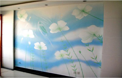 天全画墙绘怎么画好白云的蓬松感？