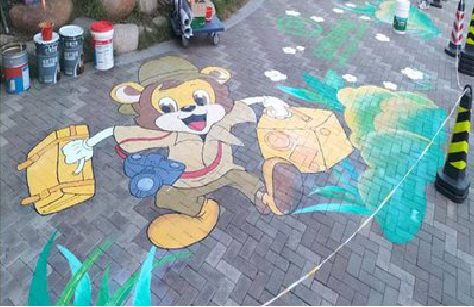 天全夏季画地面彩绘会遇到的问题