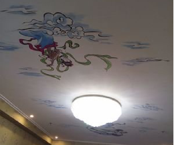 天全如何快速绘制天花板上的手绘墙？