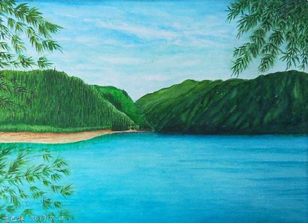 天全在墙绘中，如何绘画绿水青山？